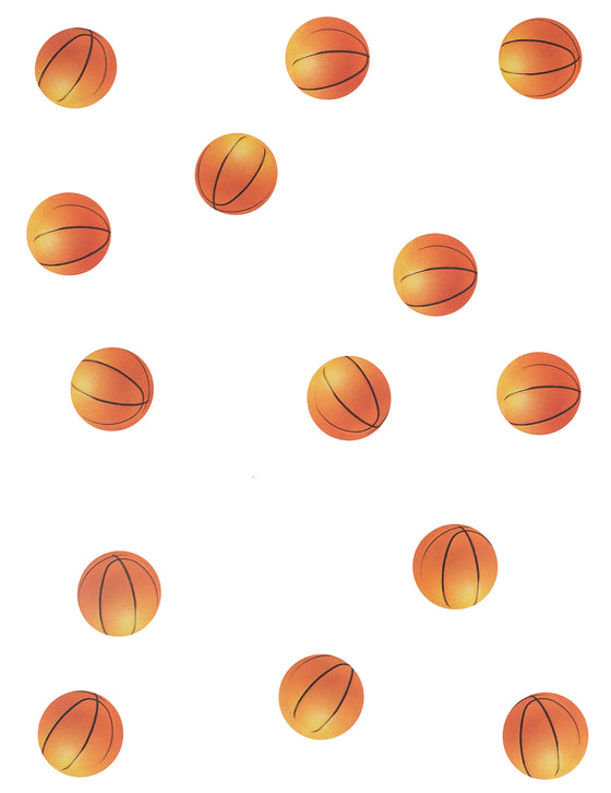 150 confettis de table ballons de basket en papier orange