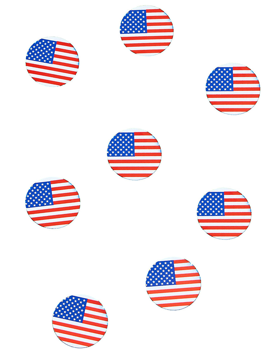 150 confettis de table drapeau USA