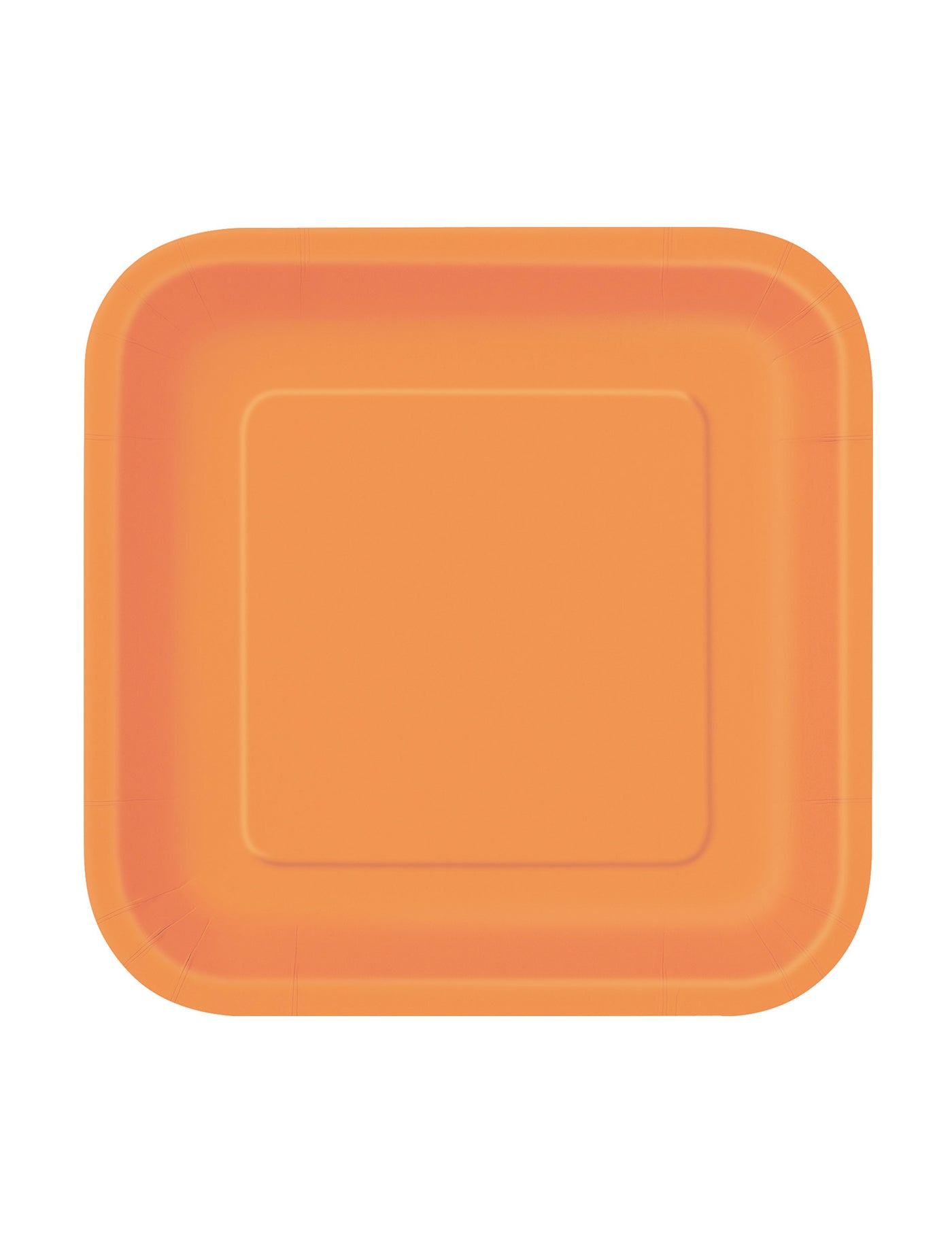 16 Petites assiettes carrées en carton oranges 18 cm