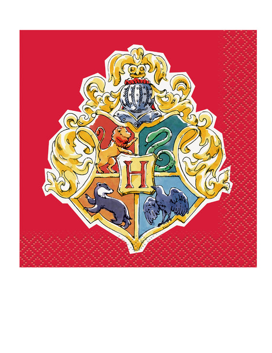 16 Petites serviettes Harry Potter 25 x 25 cm