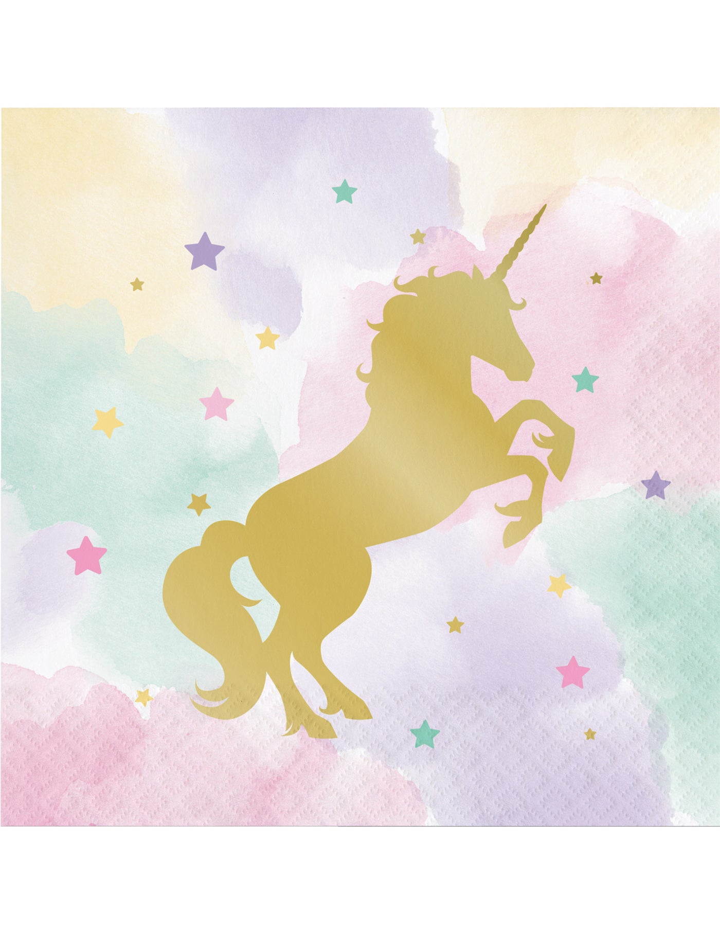 16 Serviettes en papier licorne 33 x 33 cm