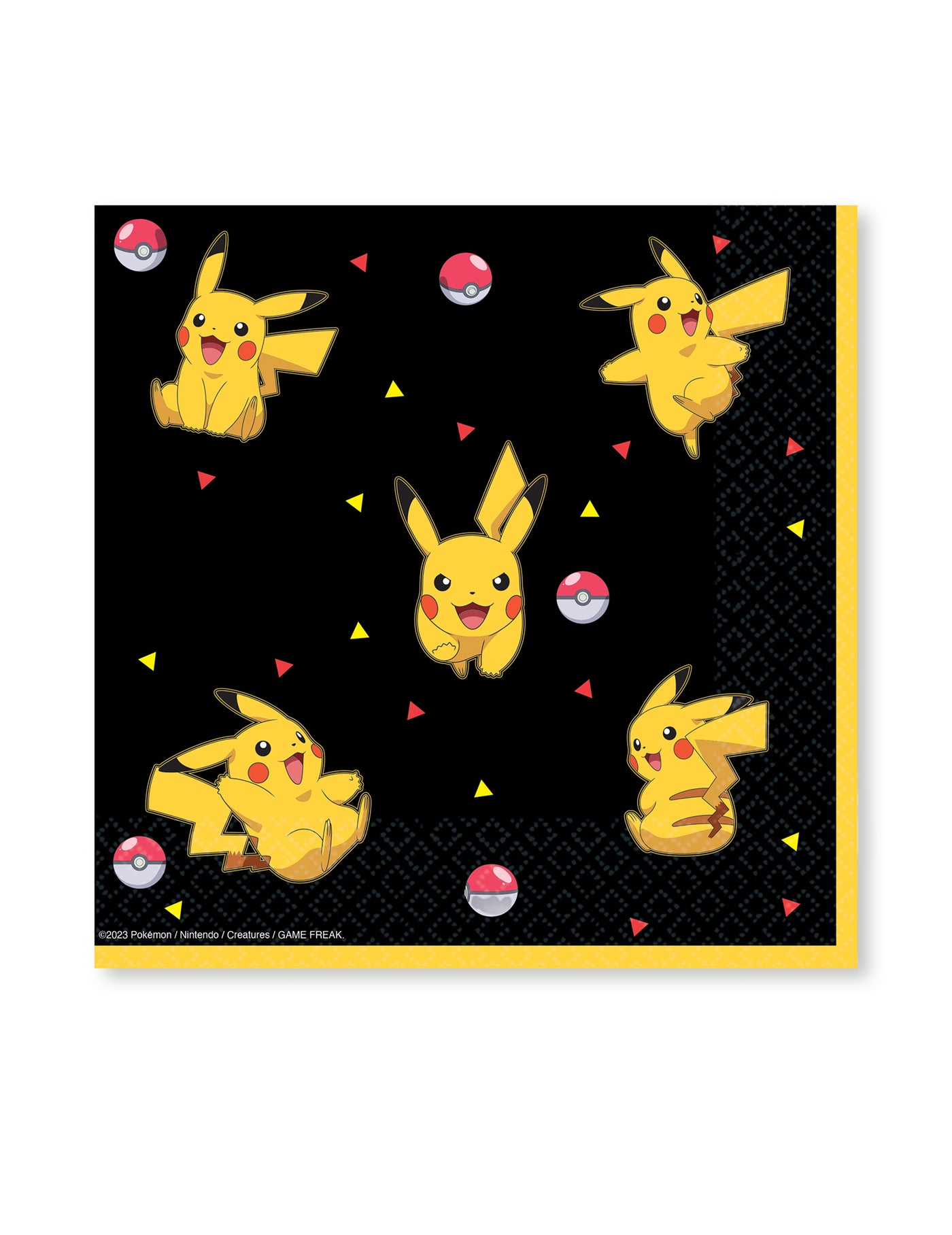 16 Serviettes en papier Pokémon Pikachu 33 x 33 cm