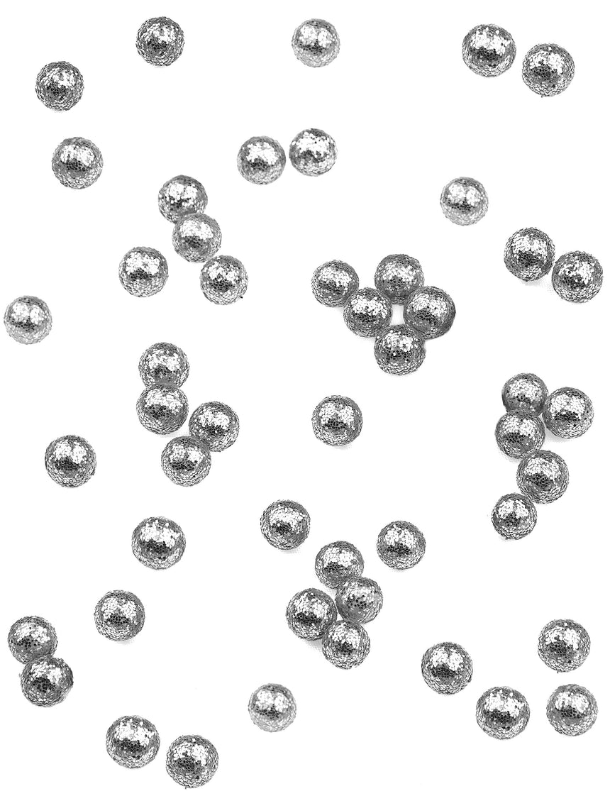 Mini boules pailletées argentées 8 mm 10 gr, confettis de table