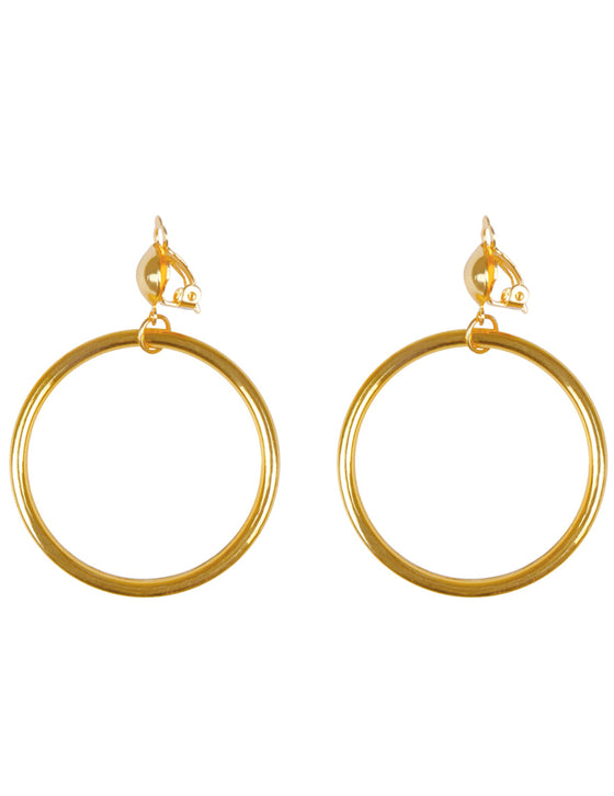 2 Boucles d'oreilles dorées pirate adulte