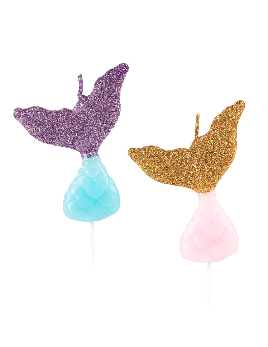 2 Bougies queue de sirène 17 x 14 cm