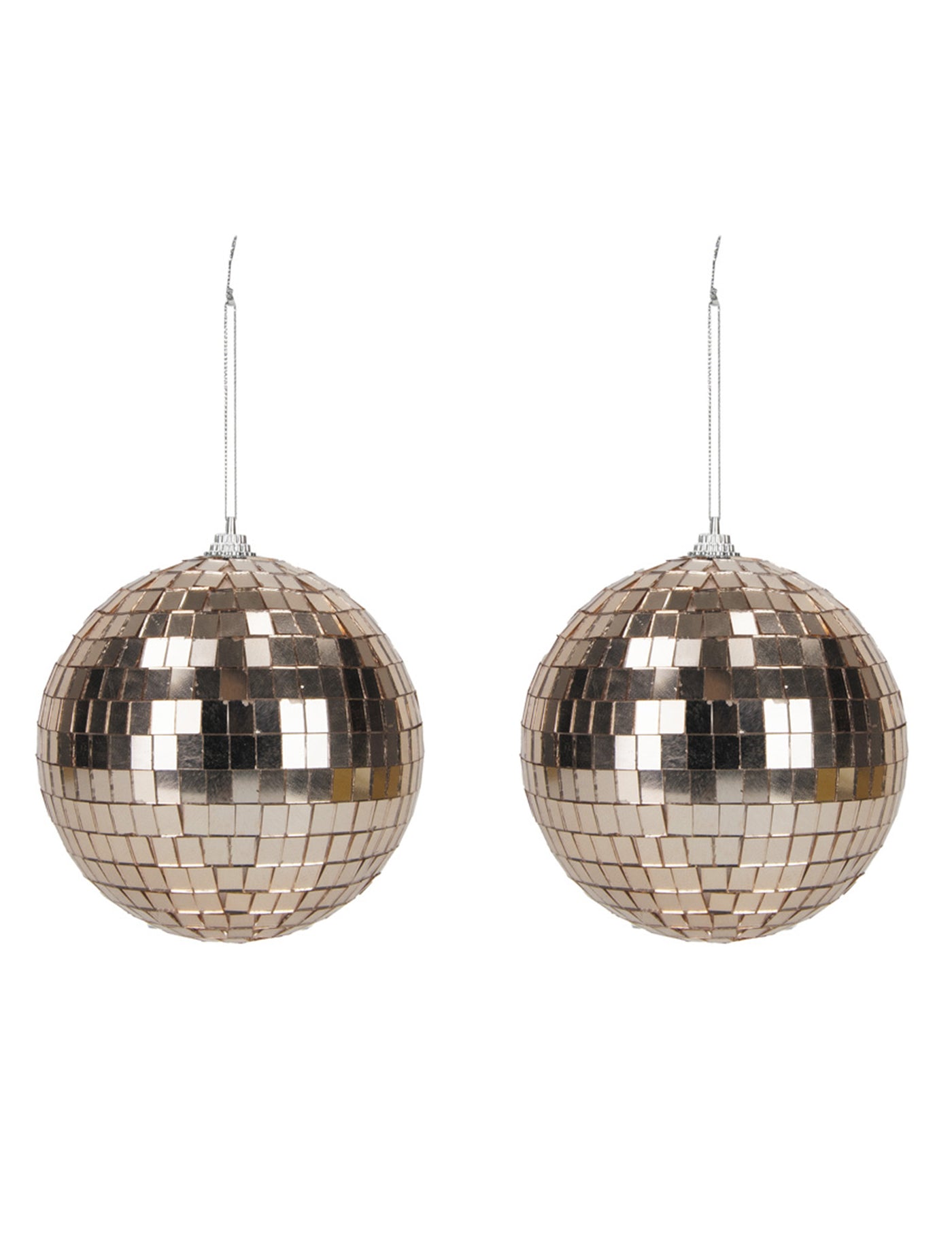 2 Boules disco rose gold 10cm