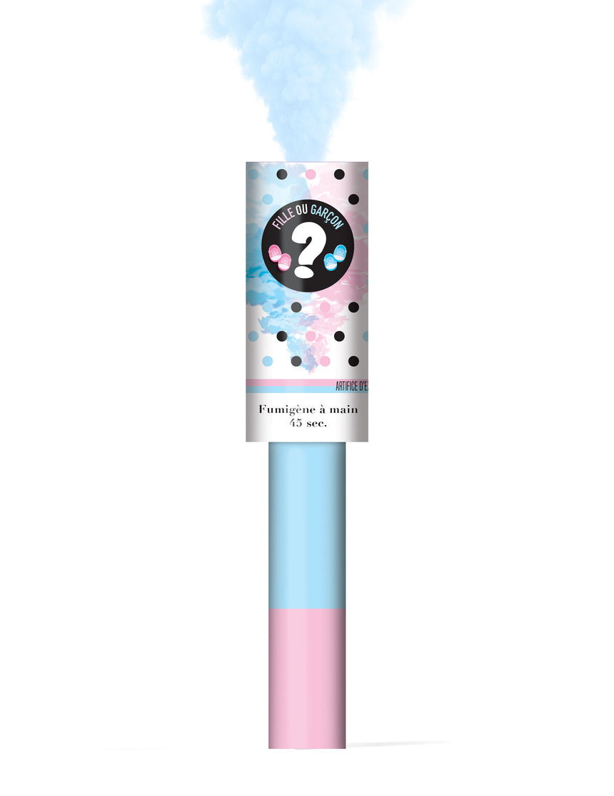 2 Fumigènes à main bleus 45 secondes Gender Reveal