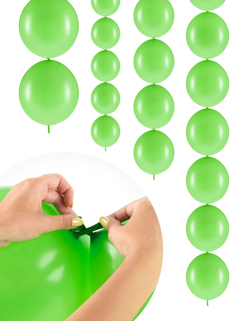 20 Ballons vert clair à relier 28 cm