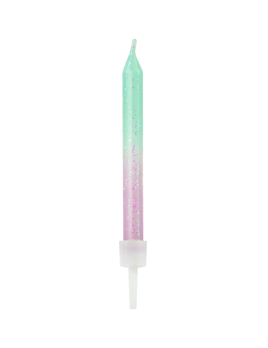 20 Bougies d'anniversaire iridescentes 6 cm