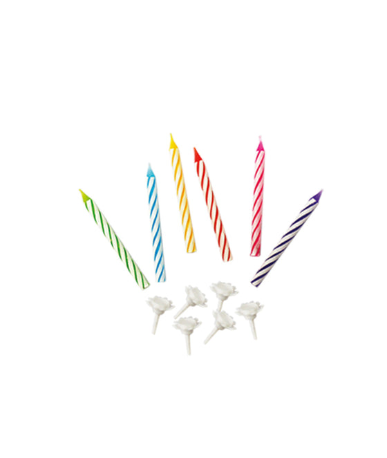 20 bougies multicolores pour gâteau d'anniversaire