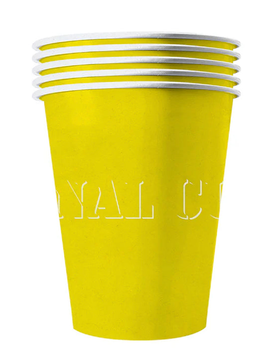 20 Gobelets américains carton recyclable jaunes 53 cl