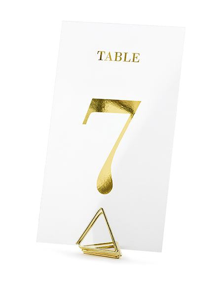 20 Marque tables transparents chiffres dorés 7 x 12 cm pour mariage