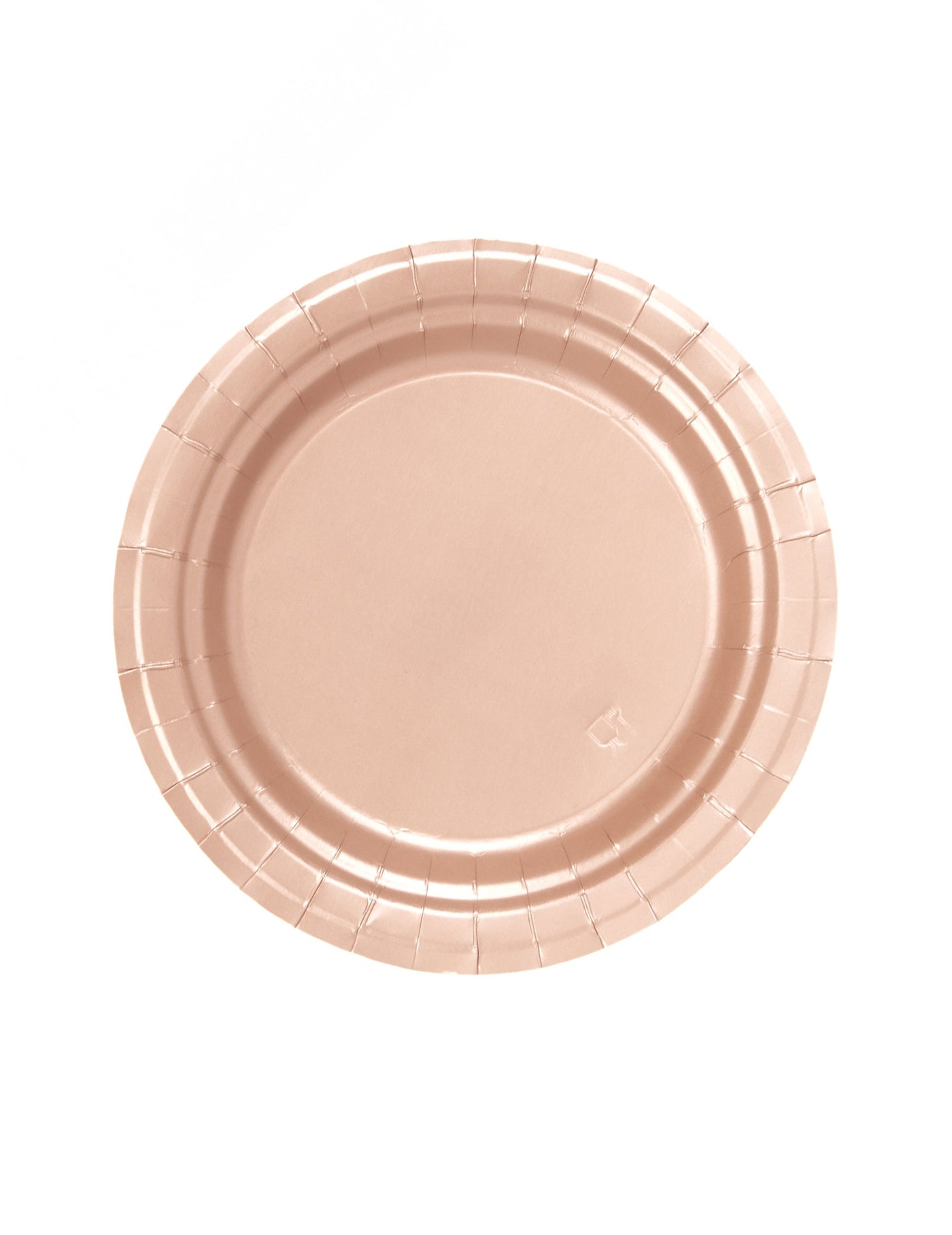 20 Petites assiettes en carton rose gold 19 cm