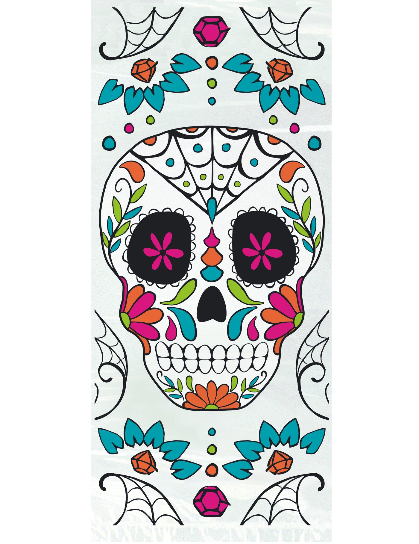 20 Sachets bonbons en plastique Dia de los muertos 28 x 12 cm