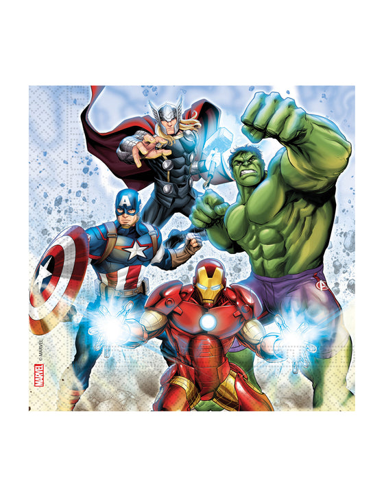 20 Serviettes en papier Avengers 33 x 33 cm