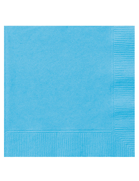 20 Serviettes en papier bleu ciel 33 x 33 cm