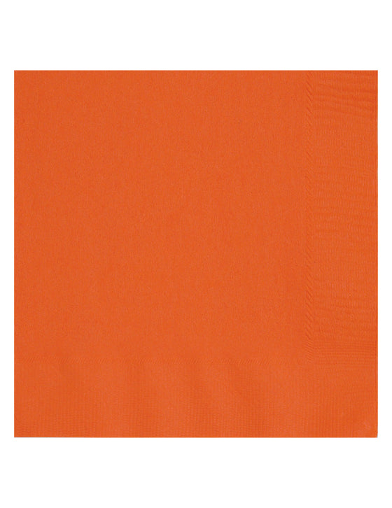 20 Serviettes en papier oranges 33 x 33 cm