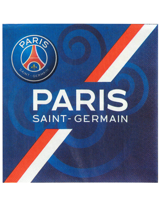 20 Serviettes en papier PSG 33 x 33 cm