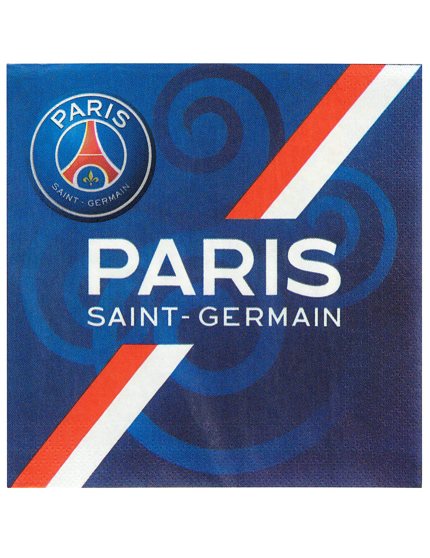 20 Serviettes en papier PSG 33 x 33 cm