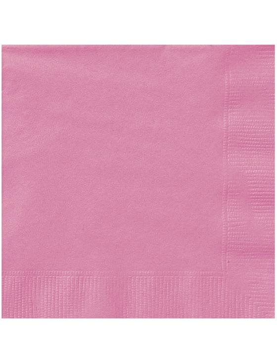 20 Serviettes en papier roses 33 x 33 cm pour anniversaire et baptême