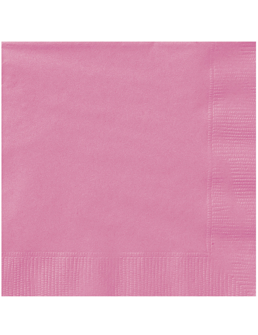 20 Serviettes en papier roses 33 x 33 cm pour anniversaire et baptême