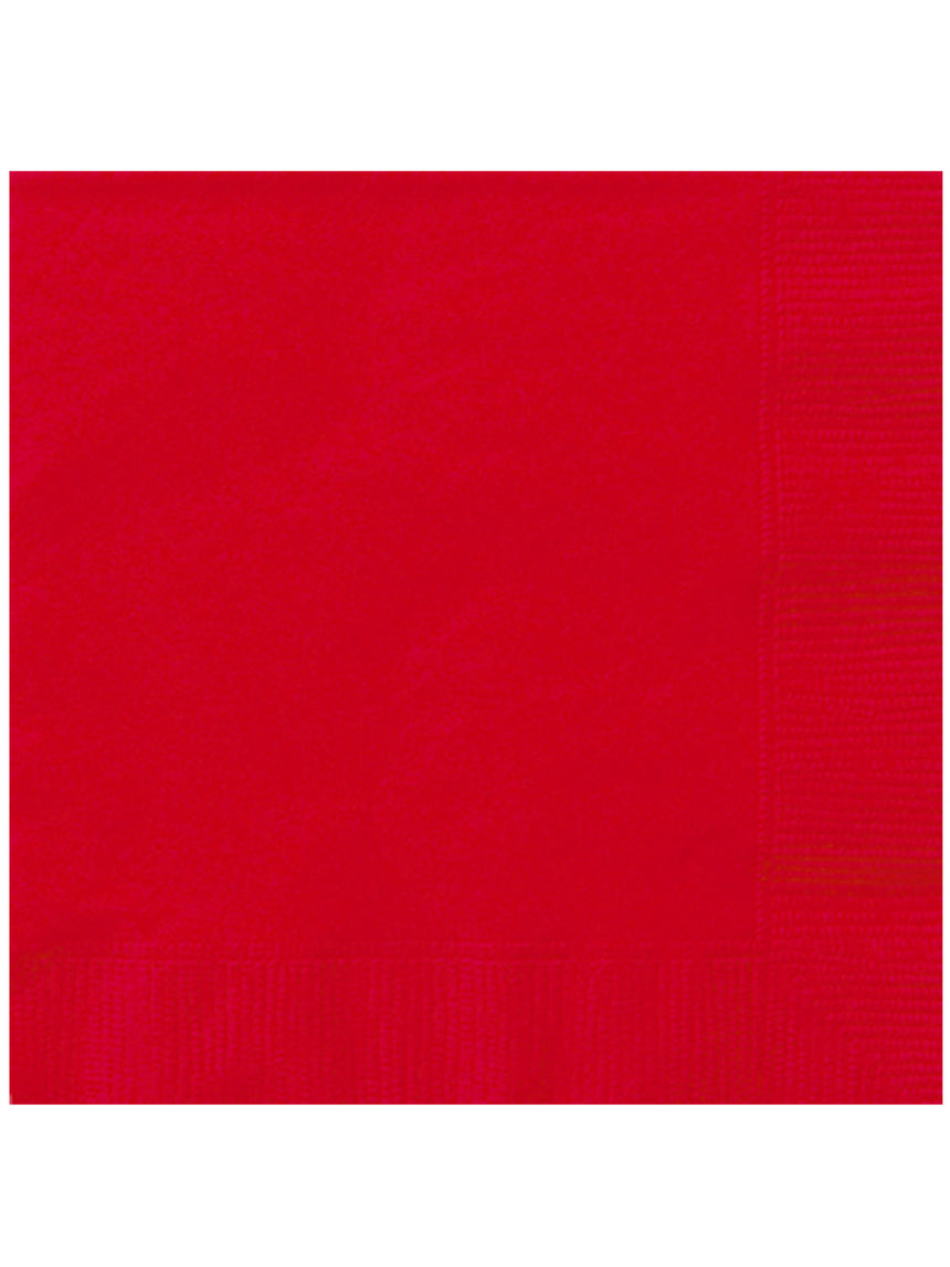 20 serviettes en papier rouges 33 x 33 cm jetables pour fête