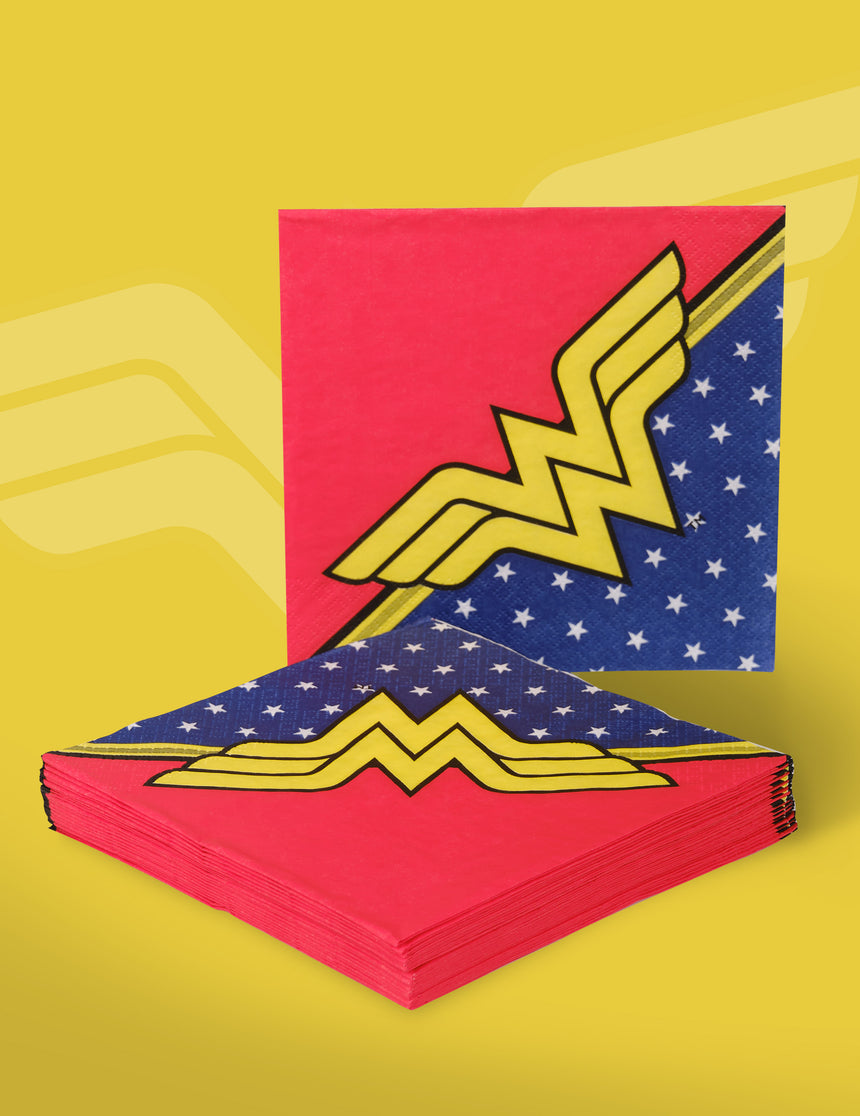 20 Serviettes en papier Wonder Woman 33 x 33 cm