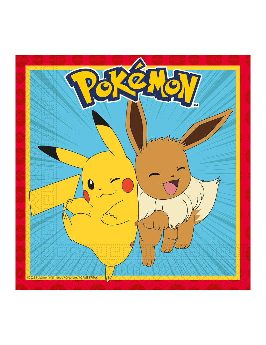 20 Serviettes Pokémon Next Generation 33 x 33 cm