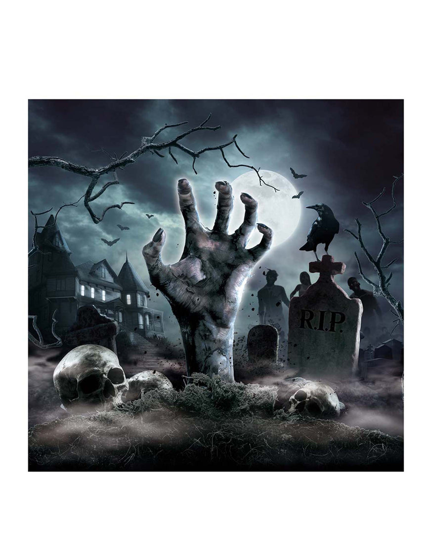20 Serviettes revenants du cimetière 16 x 16 cm