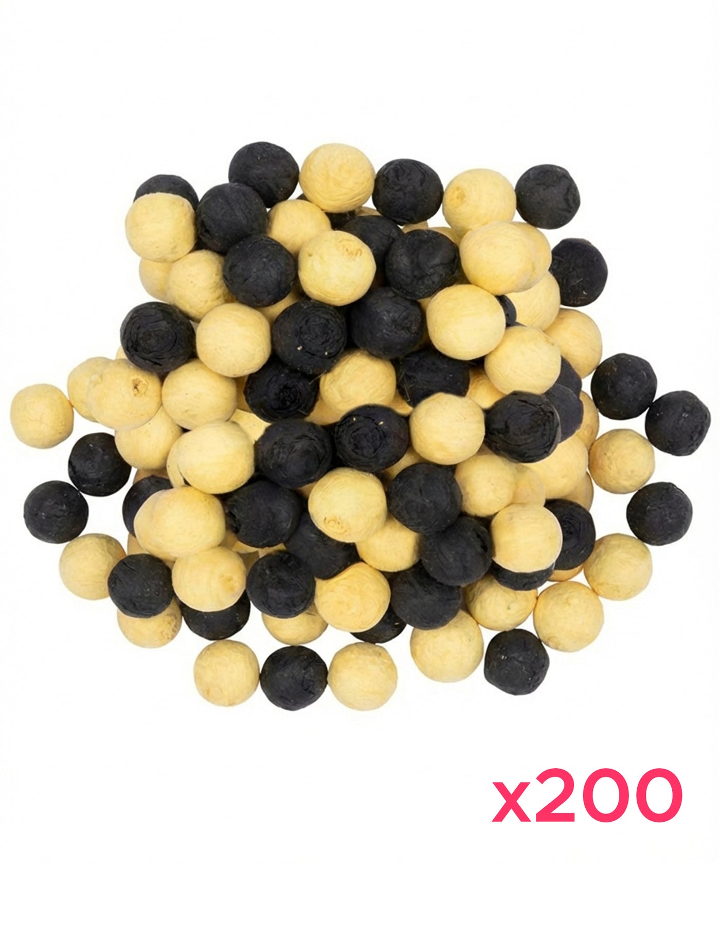 200 Boules à sarbacane noir et or