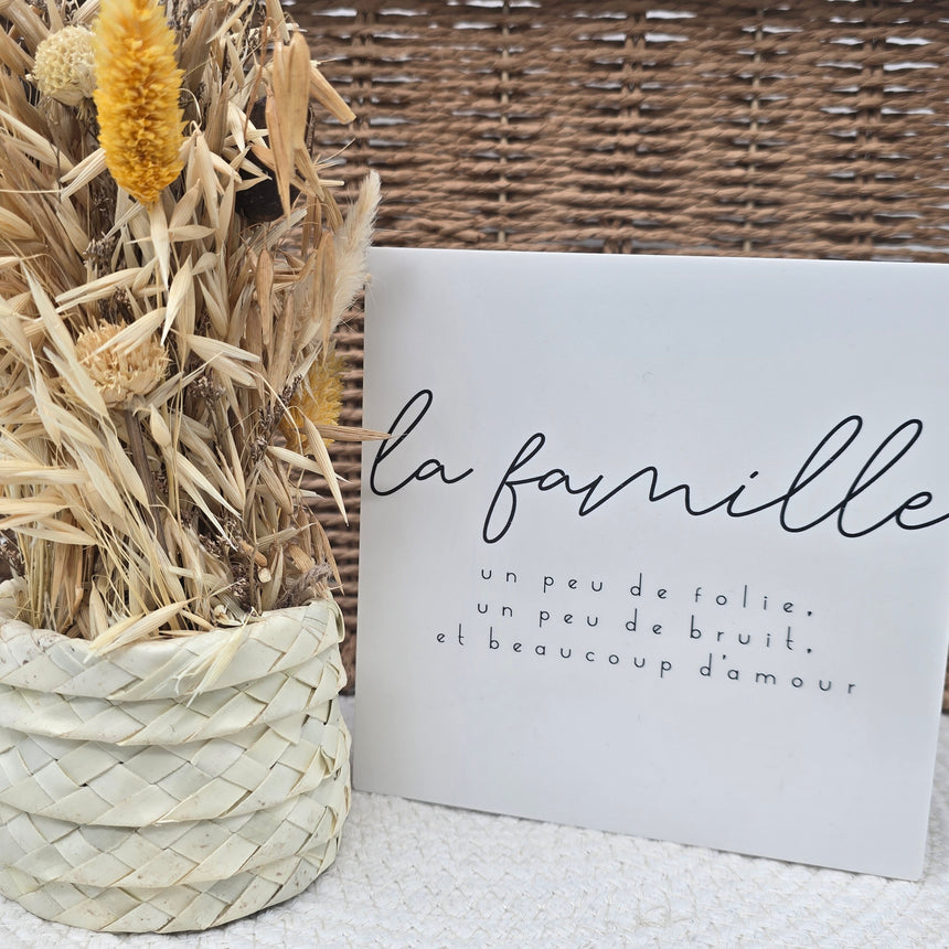 Cadre déco 15/15 "La famille , un peu..