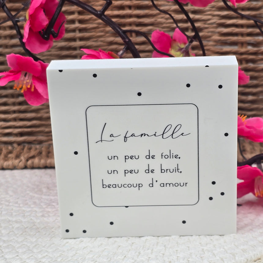 Cadre déco 10/10 "La famille , un peu de folie...