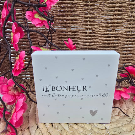 Cadre déco 10/10 "Le bonheur c'est le temps...