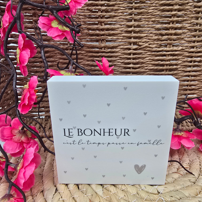 Cadre déco 10/10 "Le bonheur c'est le temps...
