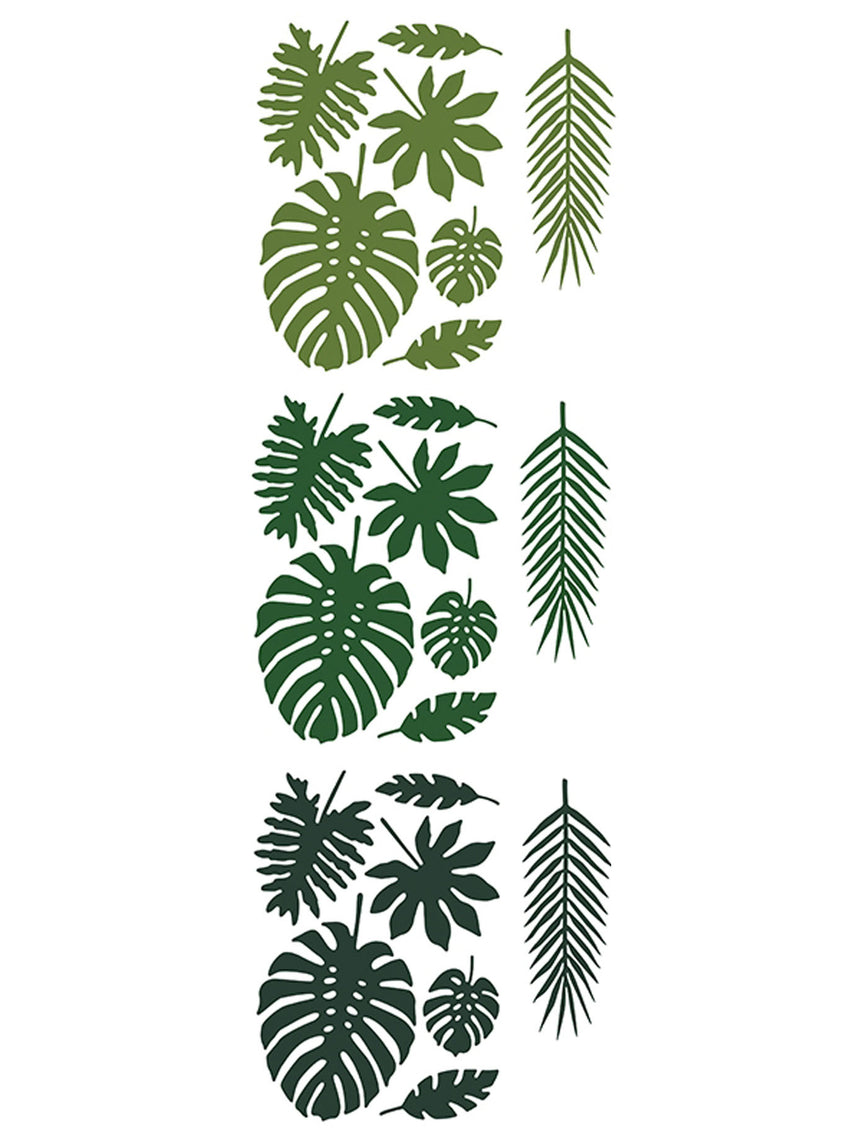 21 feuilles tropicales en papier Hawaï 40 cm décoratives en carton