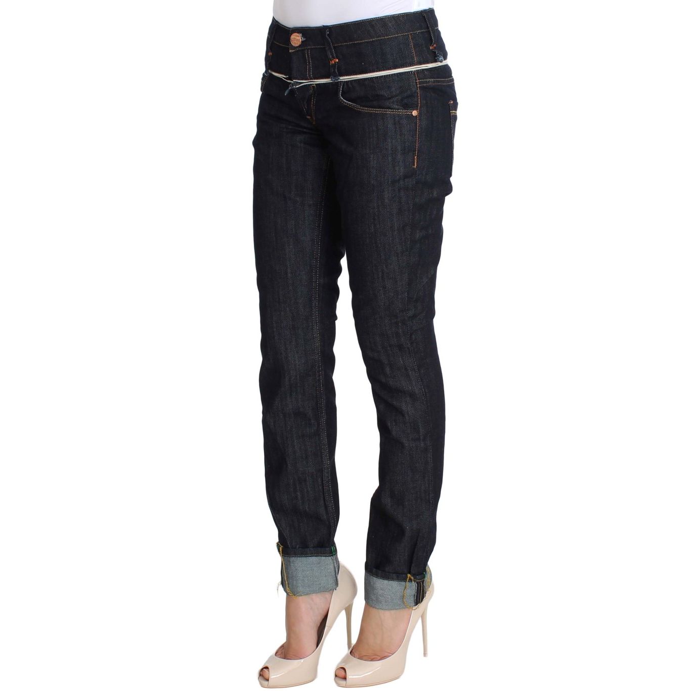 Acht Jean Denim Bleu Coupe Droite Confortable