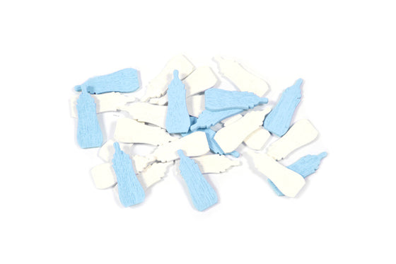 28 confettis de table forme biberon ciel 10 g pour baby shower