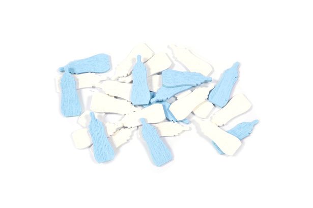 28 confettis de table forme biberon ciel 10 g pour baby shower