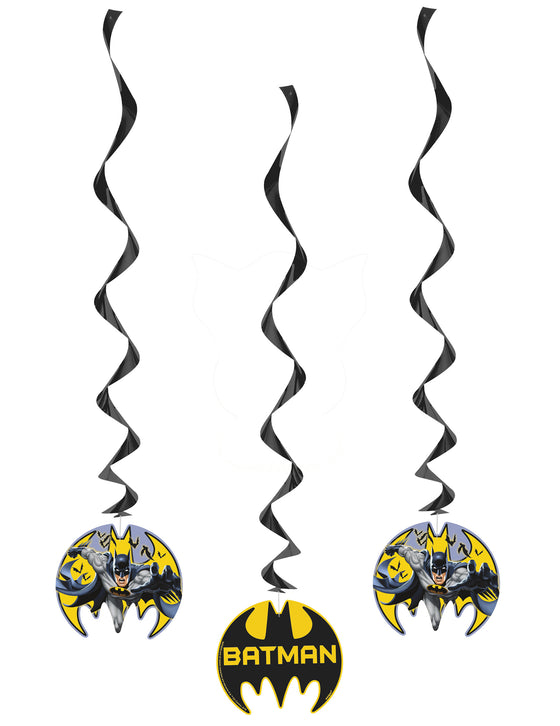 3 Décorations spirale à suspendre Batman