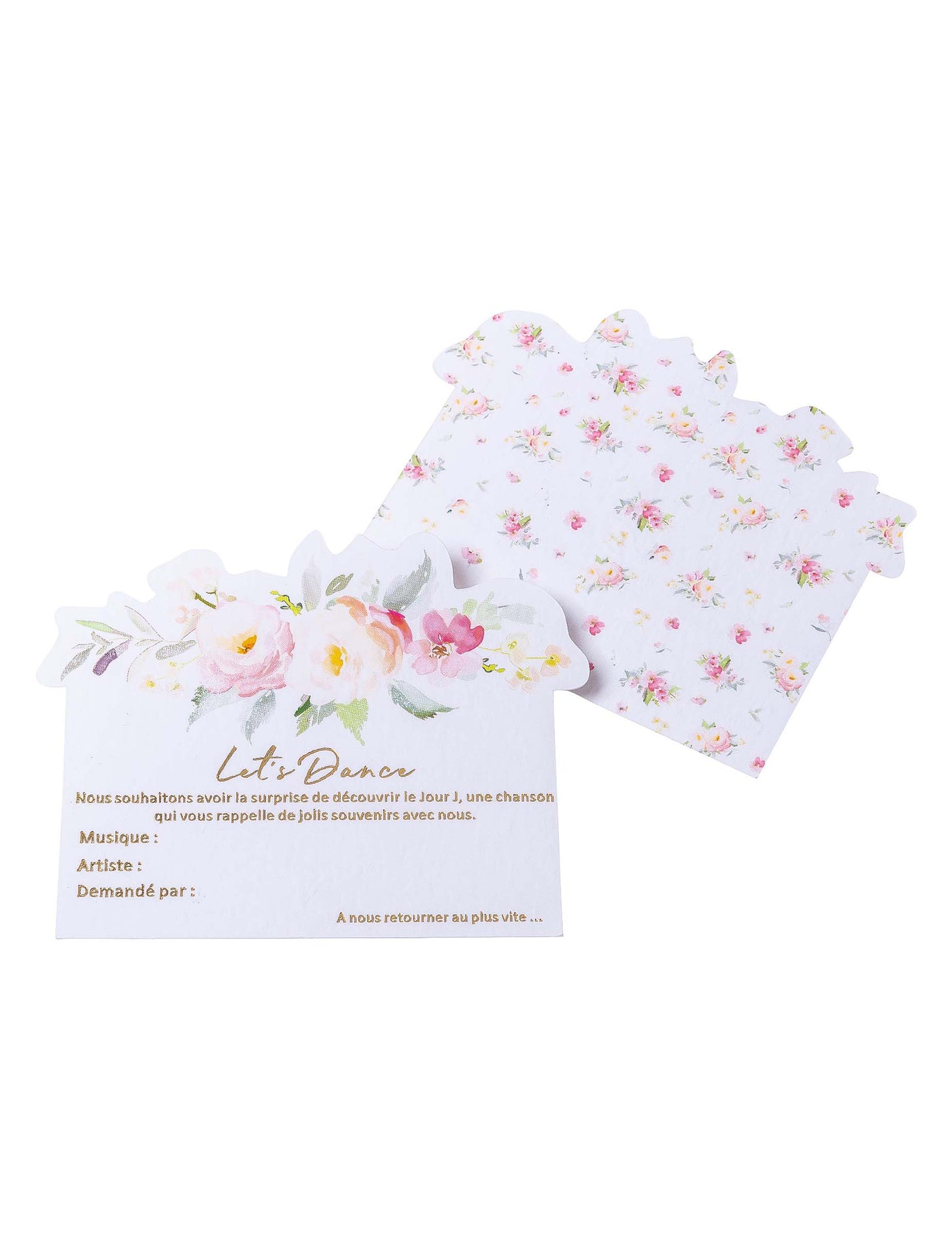 35 cartes aquarelle let's dance dorure 8 x 10 cm pour animation mariage