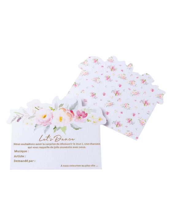 35 cartes aquarelle let's dance dorure 8 x 10 cm pour animation mariage
