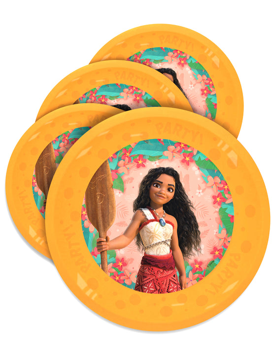 4 Assiettes réutilisables Vaiana 2 21 cm