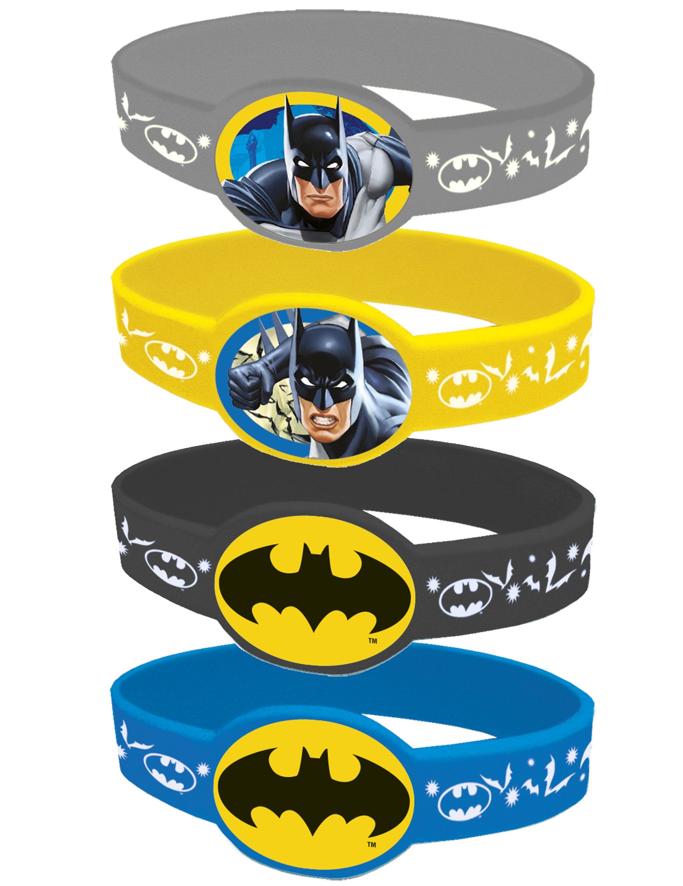 4 Bracelets élastiques Batman