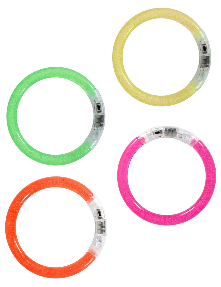 4 bracelets lumineux LED