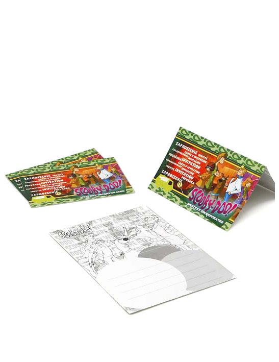 4 Cartons d'invitation Scooby doo