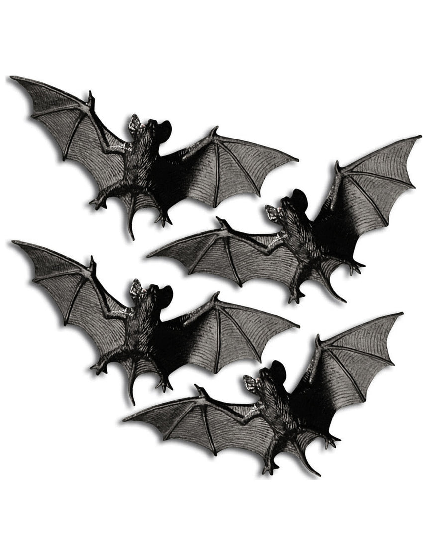 4 Chauves-souris Halloween 11 cm