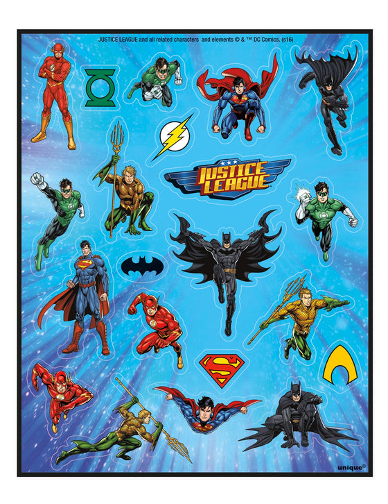 4 Feuilles de stickers Justice League