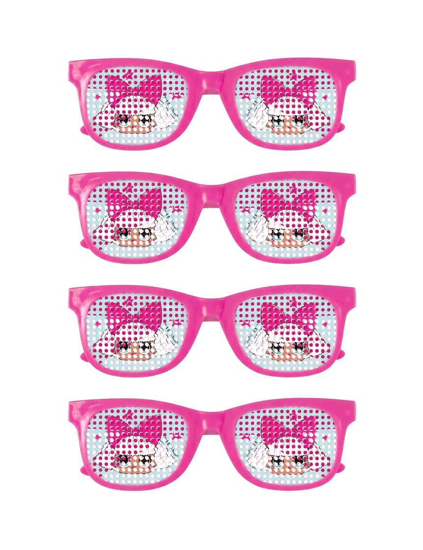 4 Paires de lunettes roses à pois LOL Surprise