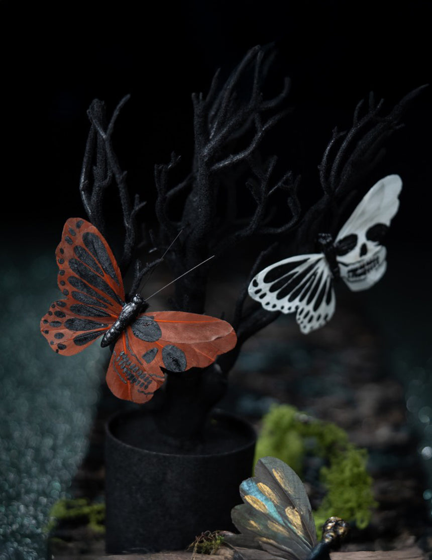 Papillon tête de mort 13 x 10 cm
