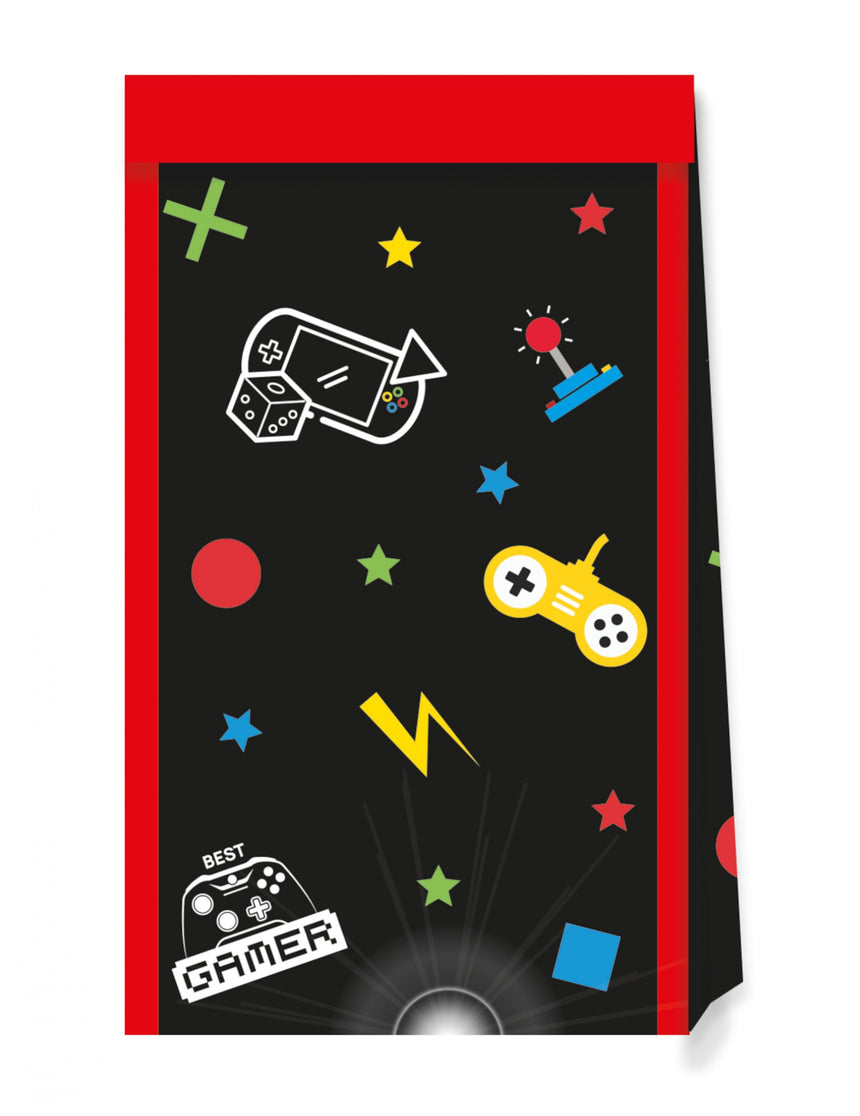 4 Sachets en papier Gaming Party 22 x 13 cm